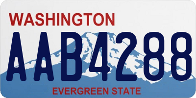 WA license plate AAB4288