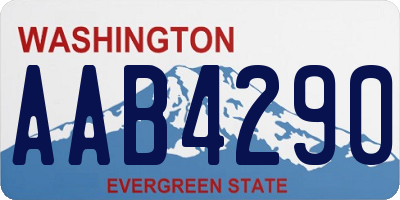 WA license plate AAB4290