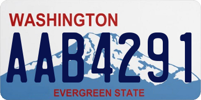 WA license plate AAB4291