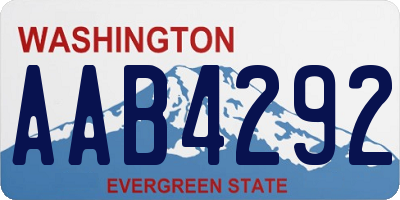 WA license plate AAB4292