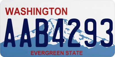 WA license plate AAB4293