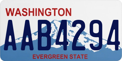 WA license plate AAB4294