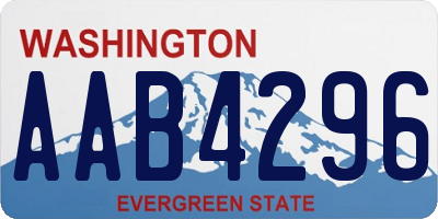 WA license plate AAB4296