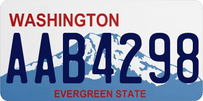 WA license plate AAB4298