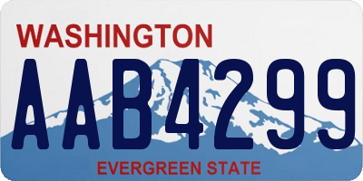 WA license plate AAB4299