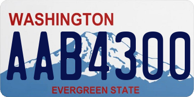 WA license plate AAB4300