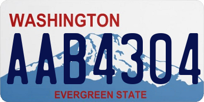 WA license plate AAB4304