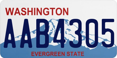 WA license plate AAB4305