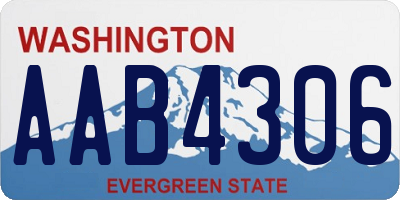 WA license plate AAB4306