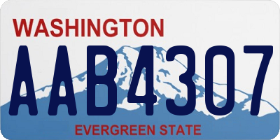 WA license plate AAB4307