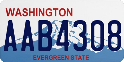 WA license plate AAB4308