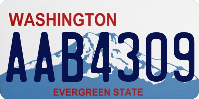 WA license plate AAB4309