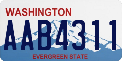 WA license plate AAB4311