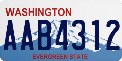 WA license plate AAB4312