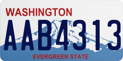 WA license plate AAB4313
