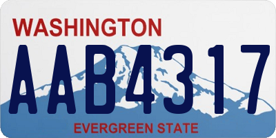 WA license plate AAB4317