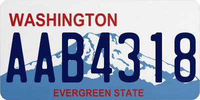 WA license plate AAB4318