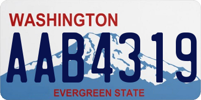WA license plate AAB4319