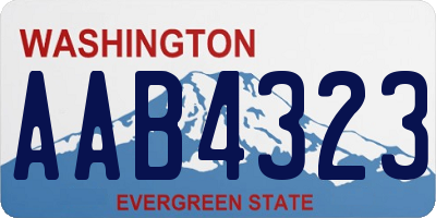 WA license plate AAB4323