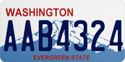 WA license plate AAB4324