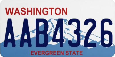WA license plate AAB4326