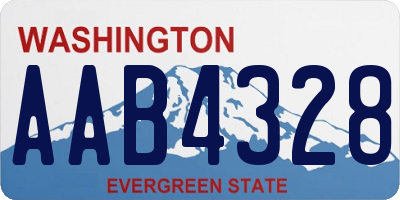 WA license plate AAB4328