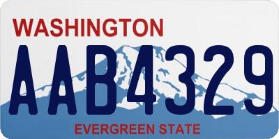 WA license plate AAB4329