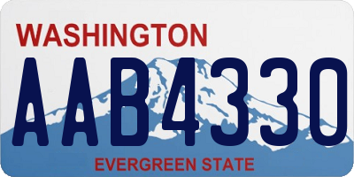 WA license plate AAB4330