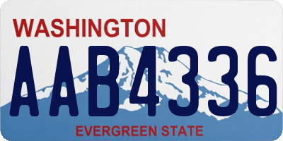 WA license plate AAB4336