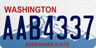 WA license plate AAB4337