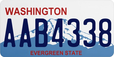 WA license plate AAB4338