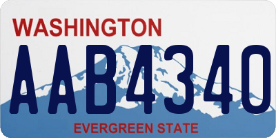 WA license plate AAB4340