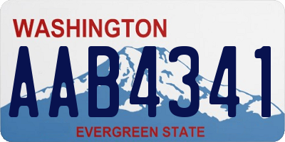 WA license plate AAB4341