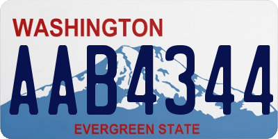 WA license plate AAB4344