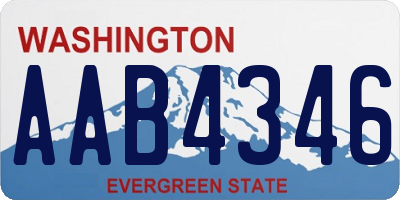 WA license plate AAB4346