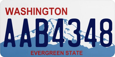 WA license plate AAB4348