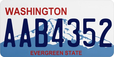 WA license plate AAB4352