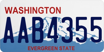 WA license plate AAB4355
