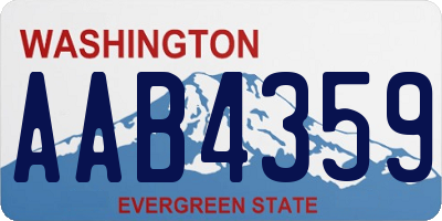 WA license plate AAB4359