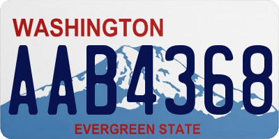 WA license plate AAB4368