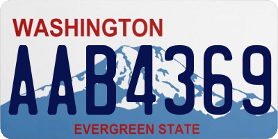 WA license plate AAB4369