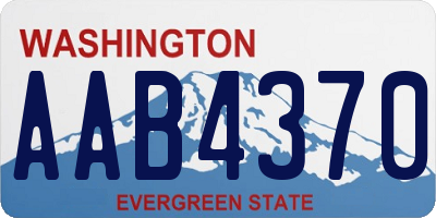 WA license plate AAB4370