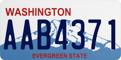 WA license plate AAB4371