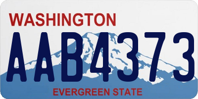 WA license plate AAB4373