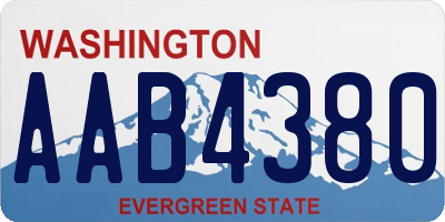 WA license plate AAB4380