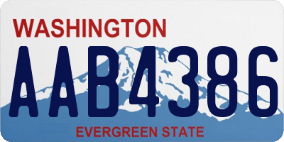 WA license plate AAB4386