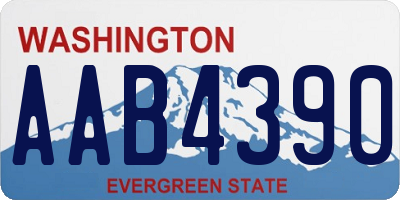 WA license plate AAB4390