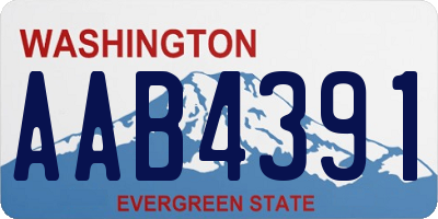 WA license plate AAB4391