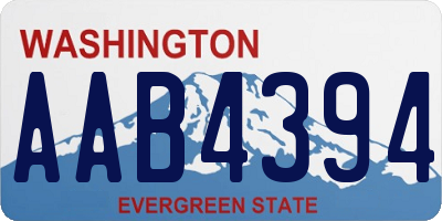 WA license plate AAB4394