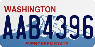 WA license plate AAB4396